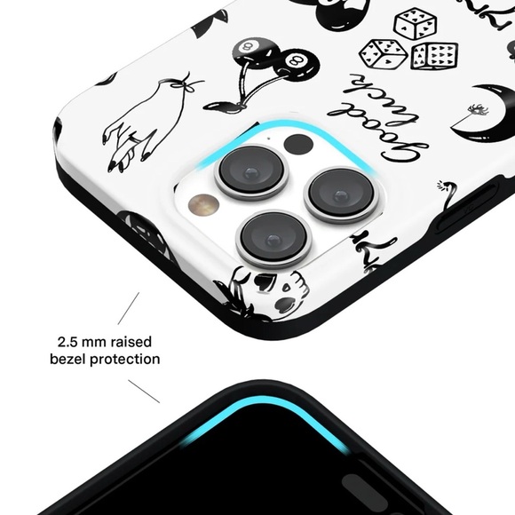 NWOT Velvet Caviar Good Luck iPhone 16 Pro Max Case & Grip Ring Tattoo Art New - Picture 4 of 11